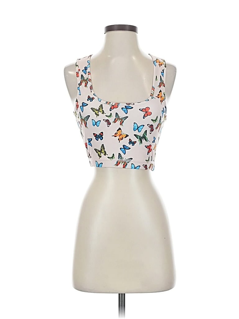 Pre-owned Lezat Tank Top White Strapless Neckline Tops