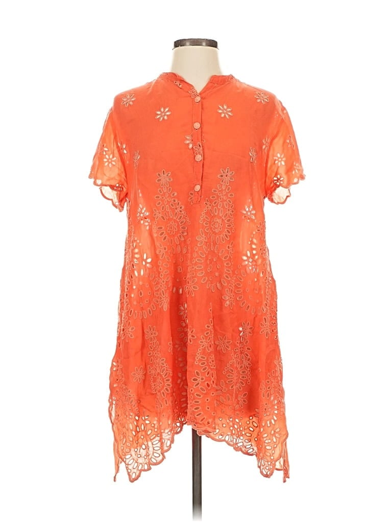 Click to view more detailed imagery on our partner's website Pre-owned Johnny Was Casual Dress In Orange