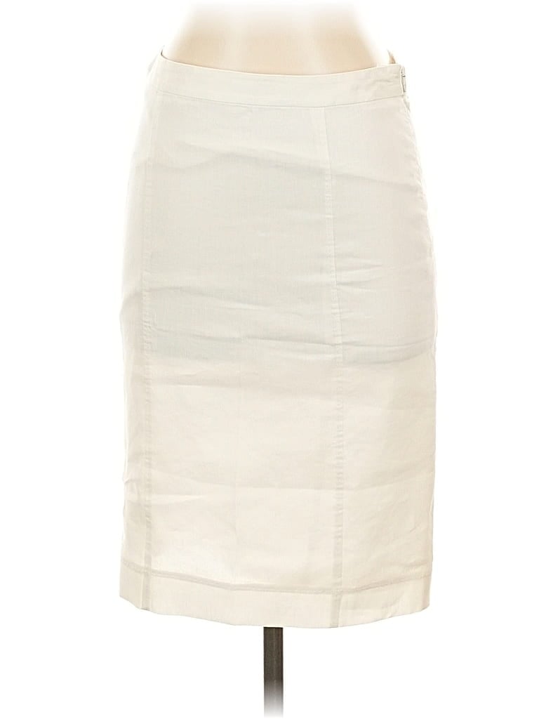 Pre-owned Max Studio Formal Skirt In White