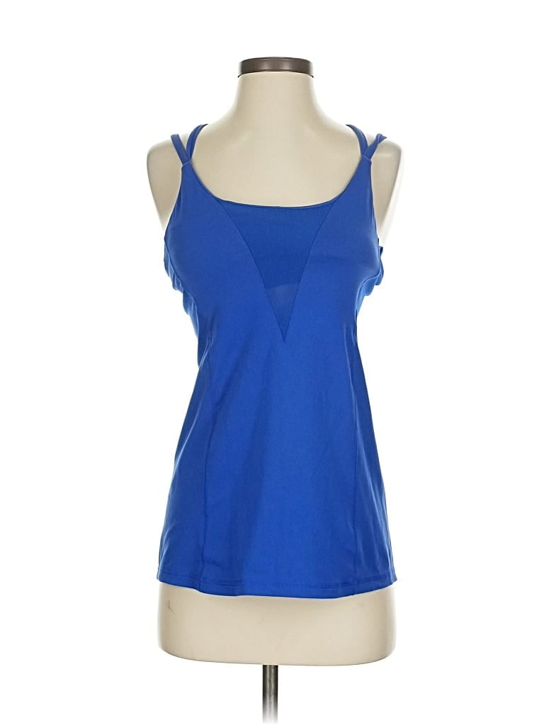 Pre-owned Lululemon Athletica Tank Top Blue Strapless Neckline Tops