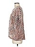 Karlie Animal Print Brown Tan Short Sleeve Blouse Size M - photo 5
