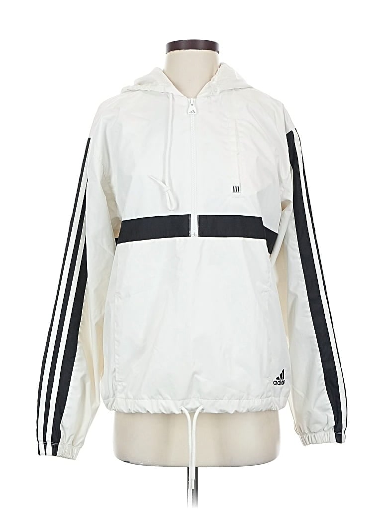 Pre-owned Adidas Originals Windbreaker Jacket In White