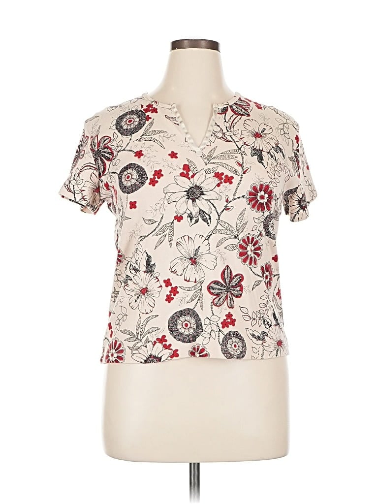 Pre-owned High Sierra Short Sleeve Blouse In White