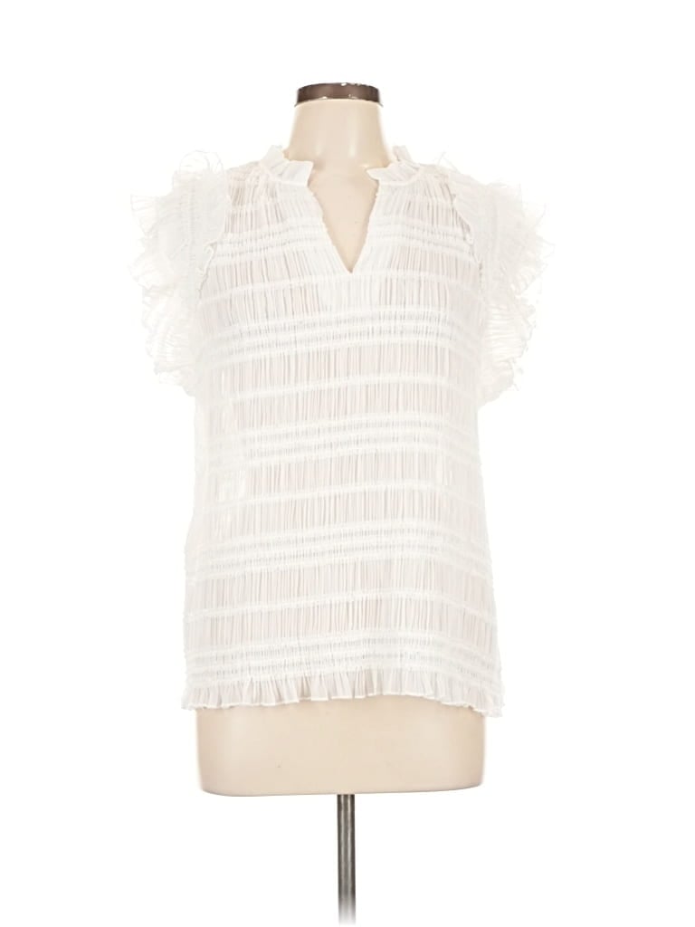 Click to view more detailed imagery on our partner's website Pre-owned Sarah Hann Short Sleeve Blouse In White