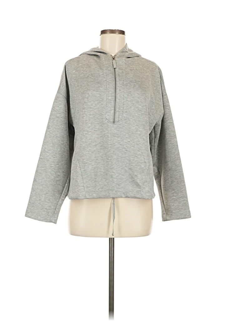 Pre-owned Max Studio Zip Up Hoodie In Gray