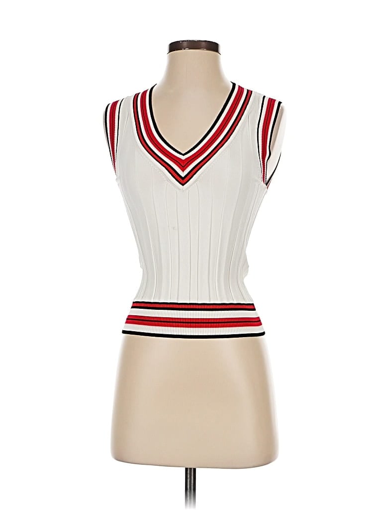 Pre-owned Unbranded Sleeveless T-shirt In White