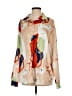 inamorata 100% Polyester Print Orange Long Sleeve Blouse Size S - photo 1