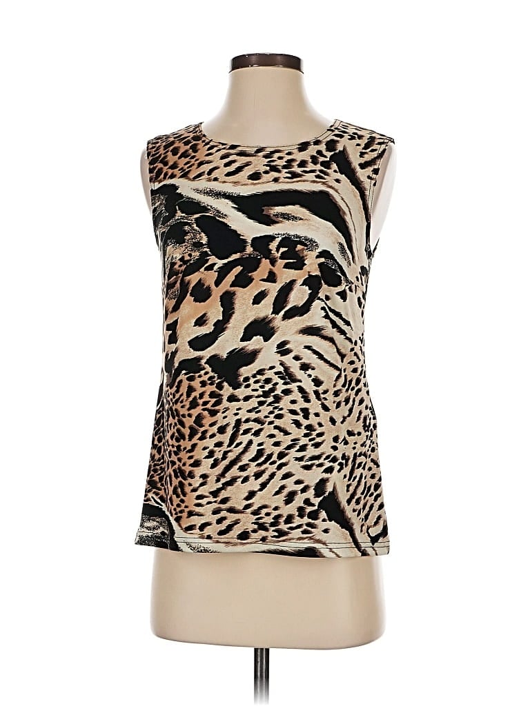 JOSEPH RIBKOFF Pre-owned Sleeveless Top Gold Scoop Neck Tops