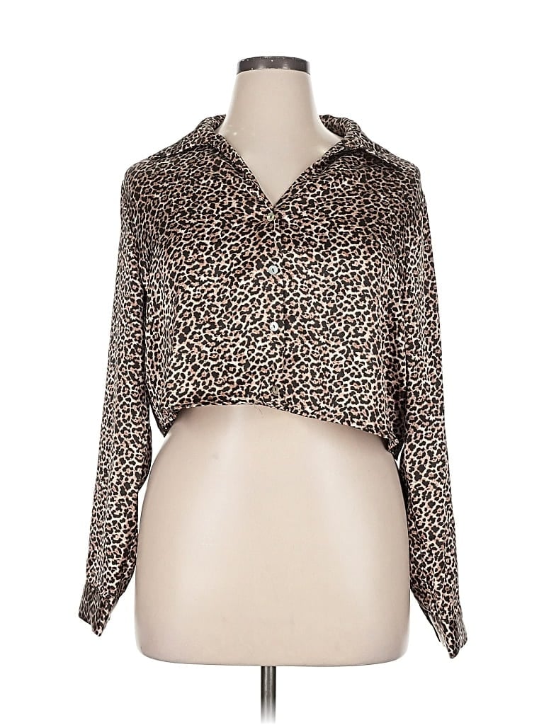 Pre-owned Rachel Zoe Tjx Long Sleeve Blouse In Brown