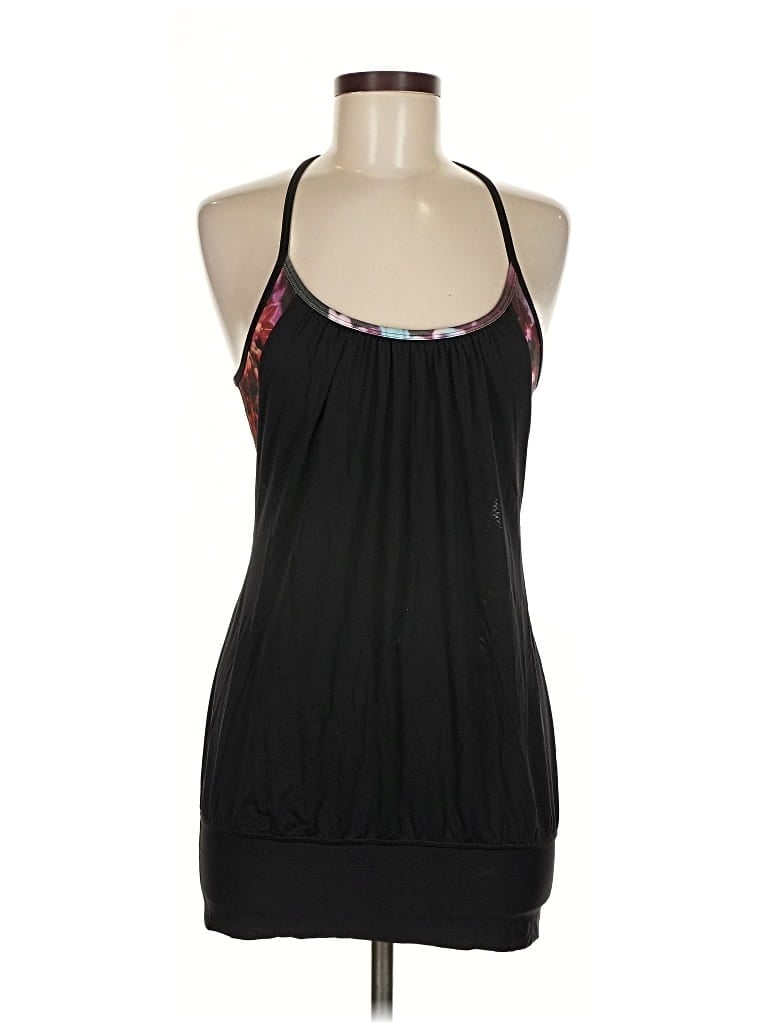 Pre-owned Lululemon Athletica Tank Top Black Halter Neckline Tops