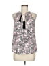Cooper & Ella 100% Polyester Print Pink Sleeveless Blouse Size M - photo 1