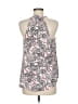 Cooper & Ella 100% Polyester Print Pink Sleeveless Blouse Size M - photo 2