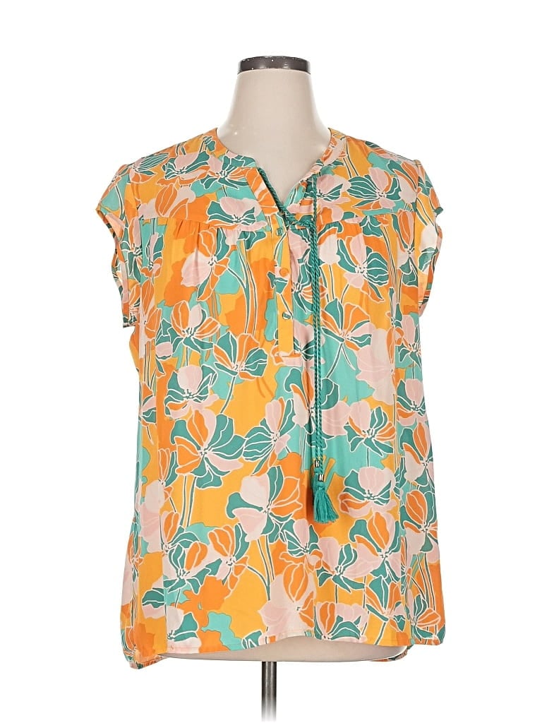 Pre-owned Dr2 Sleeveless Blouse In Orange