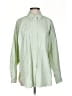 Topshop Stripes Green Long Sleeve Blouse Size 4 - photo 1