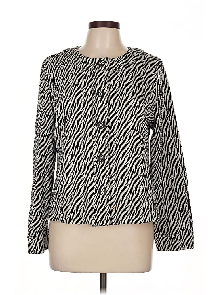 Pre-owned Charter Club Long Sleeve Blouse In Black