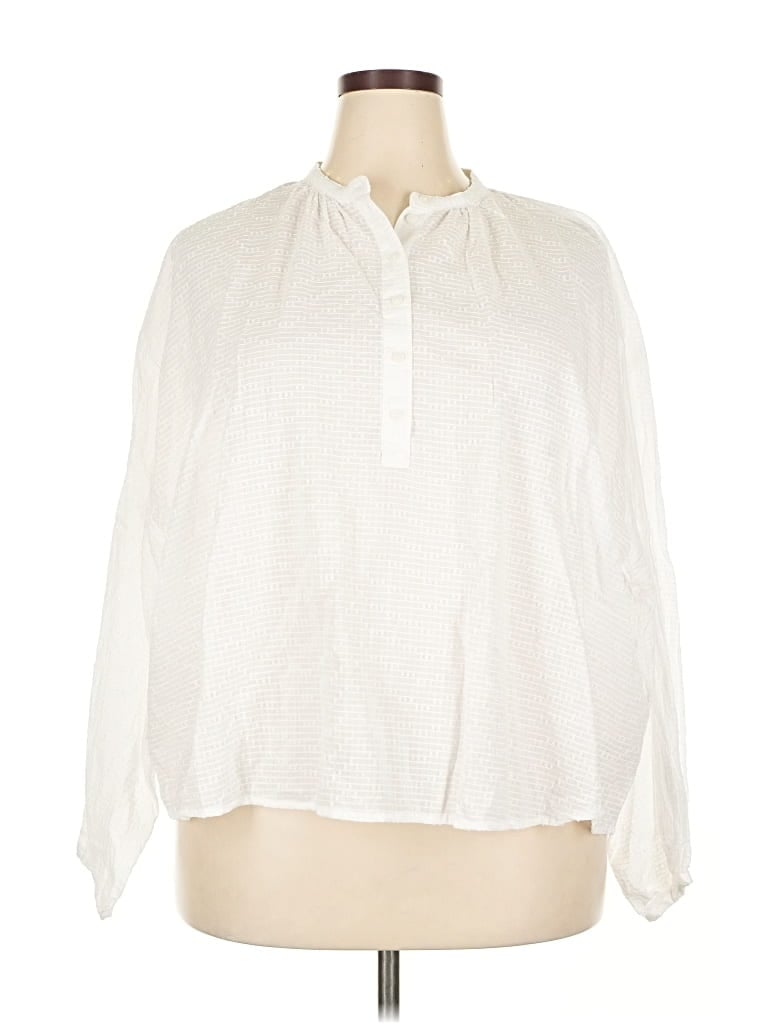 UNIVERSAL THREAD Pre-owned Long Sleeve Blouse In White