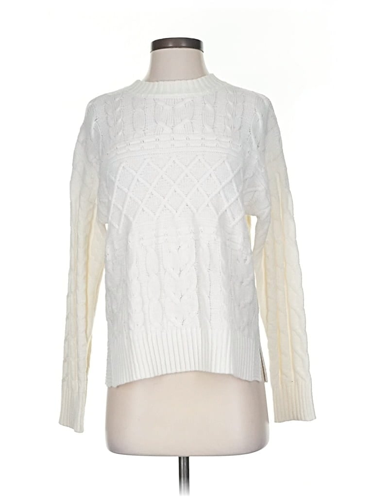 Pre-owned Time And Tru Pullover Sweater In White