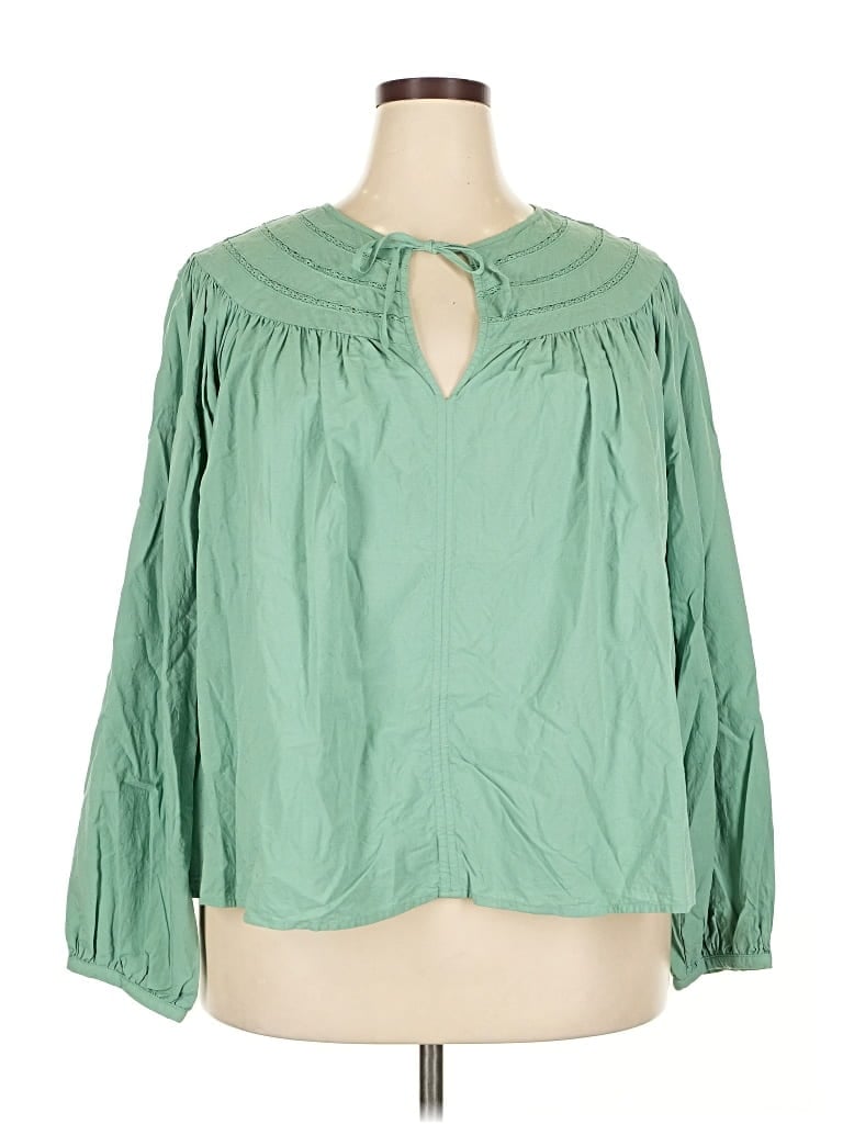 Pre-owned Universal Thread 3/4 Sleeve Blouse In Green