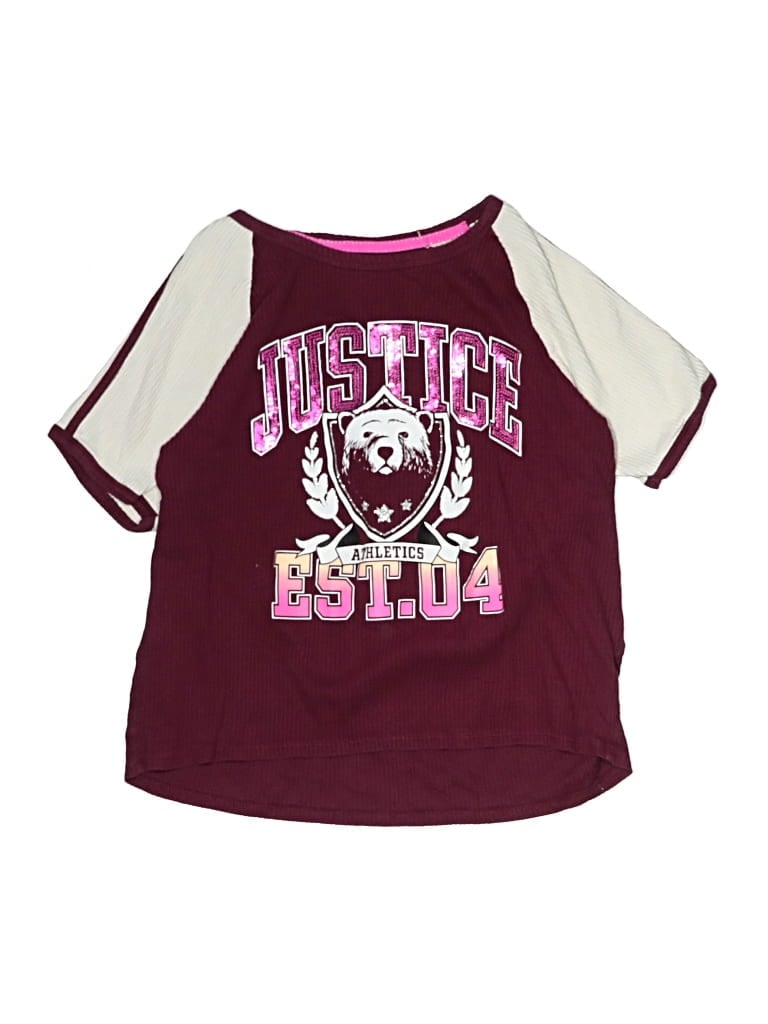 Pre-owned Justice Kids' Sweater Vest In Burgundy