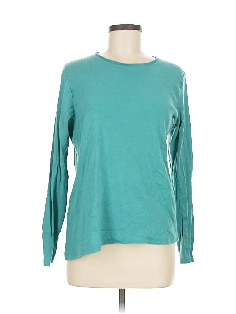 Pre-owned Croft & Barrow Long Sleeve T-shirt In Blue