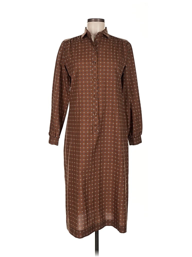 Pre-owned Assorted Brands Casual Dress In Brown