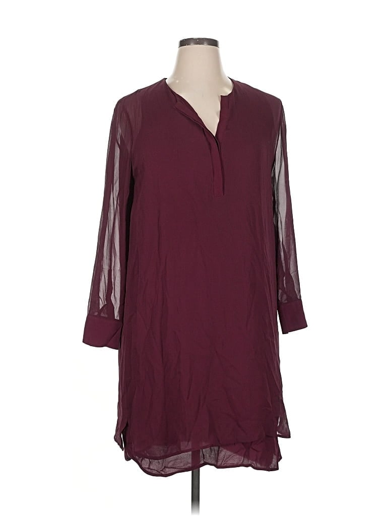 Pre-owned Vince Casual Dress In Burgundy