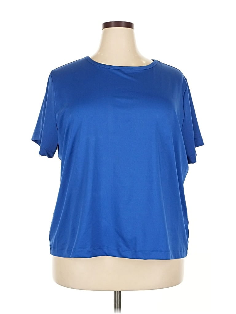 Pre-owned Susan Graver Active T-shirt In Blue
