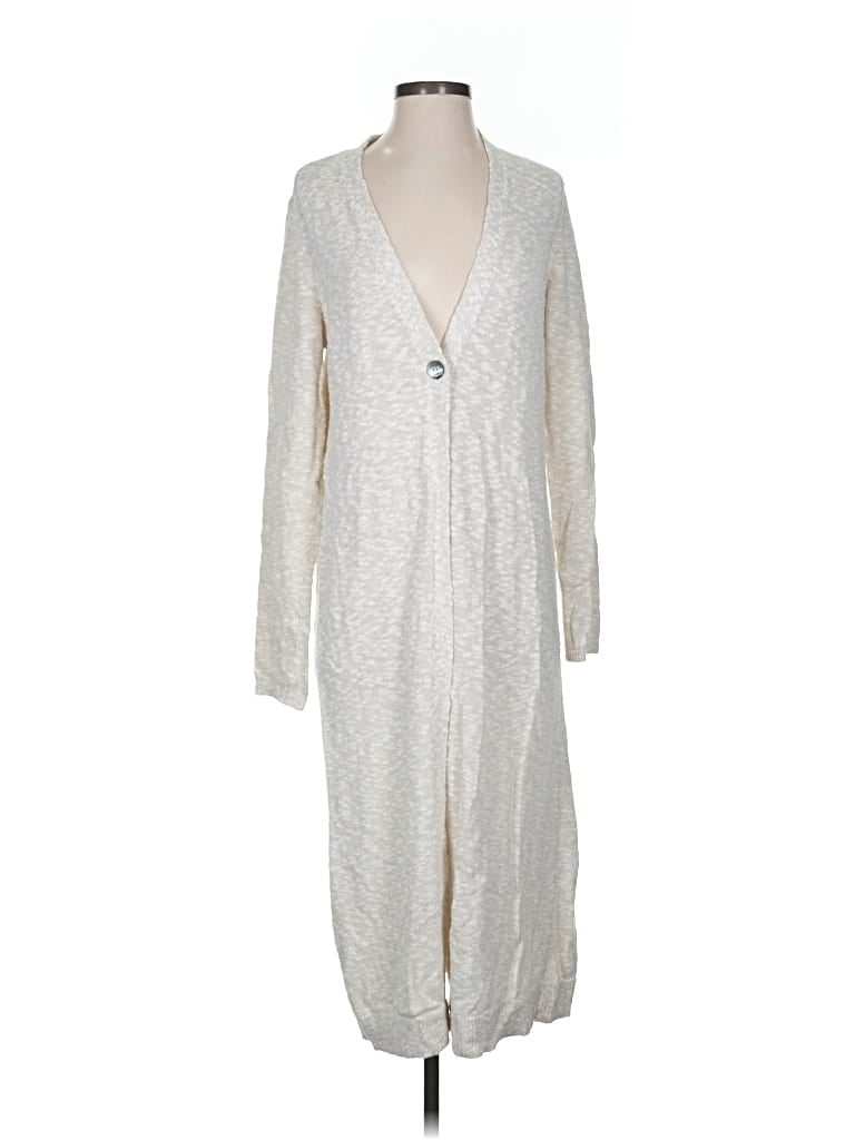 Pre-owned Purejill Cardigan Sweater In Silver