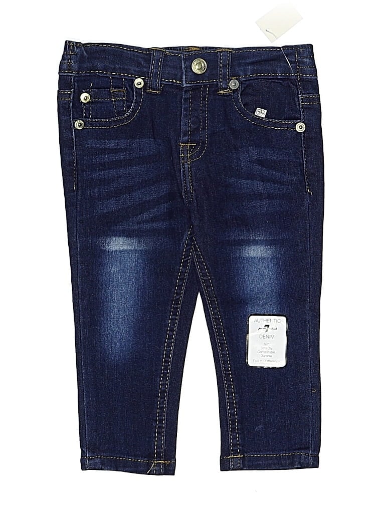 Pre-owned 7 For All Mankind Babies' Jeans In Blue