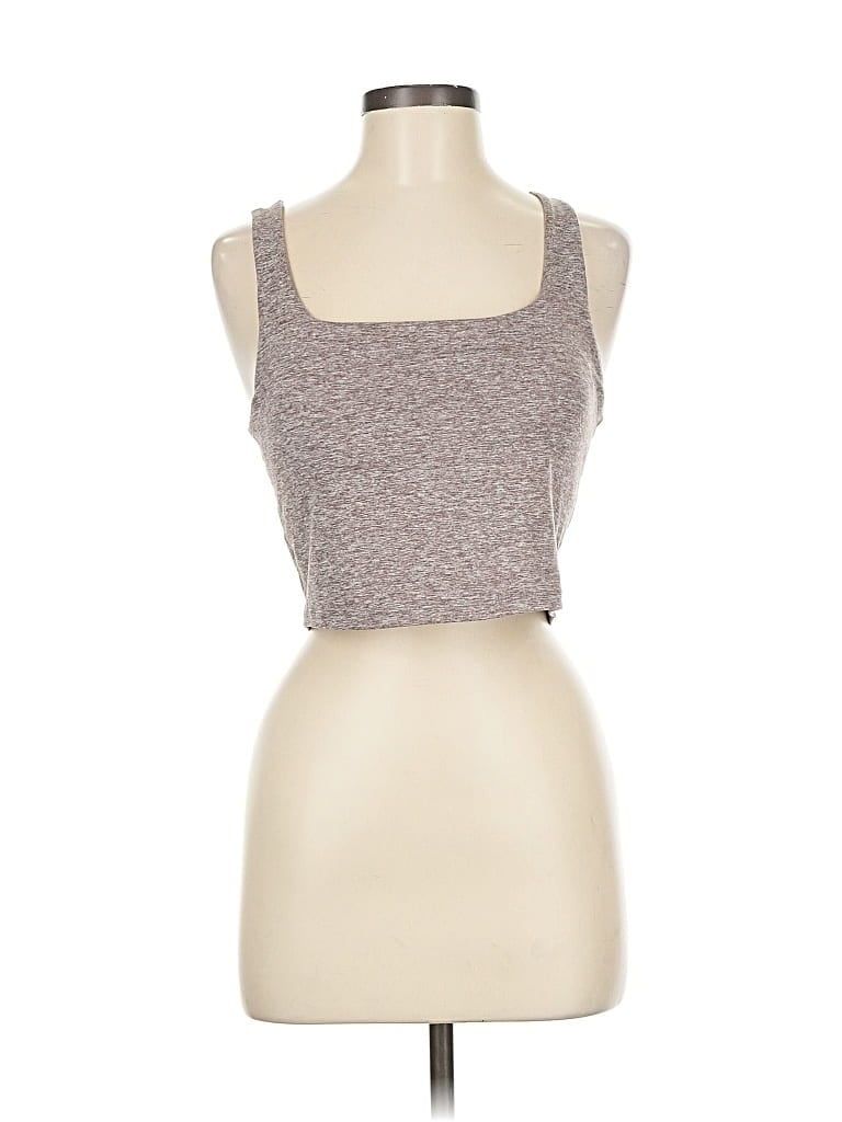 Pre-owned Yogalicious Tank Top Brown Strapless Neckline Tops