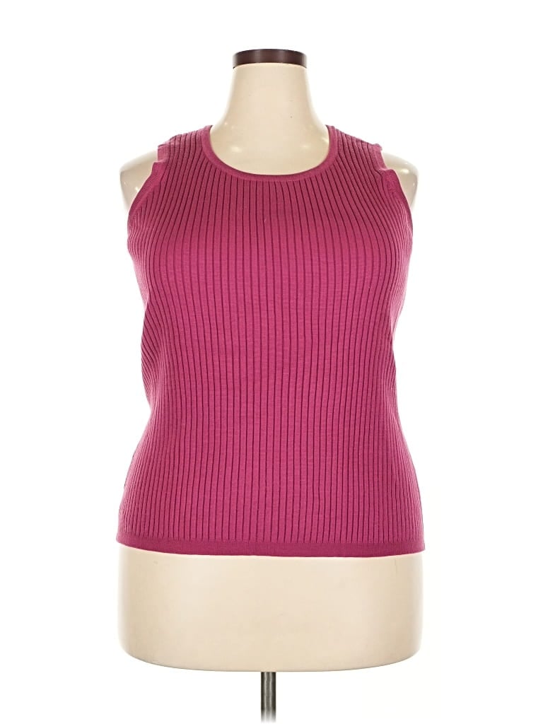 Click to view more detailed imagery on our partner's website Pre-owned Lane Bryant Sleeveless Top Burgundy Halter Neckline Tops