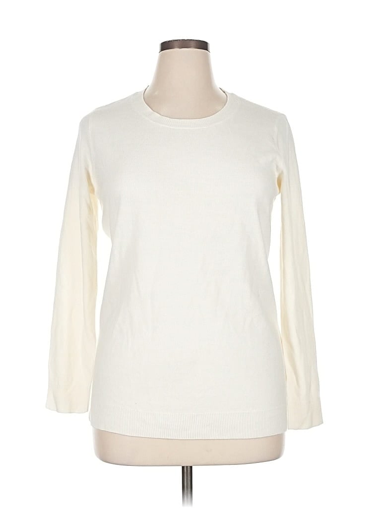 Pre-owned New York And Company Pullover Sweater In White