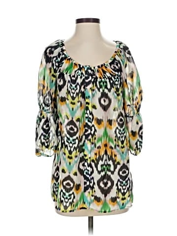 Vanessa Virginia 3/4 Sleeve Silk Top (view 1)