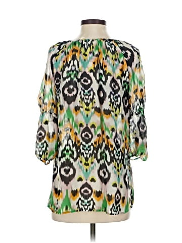 Vanessa Virginia 3/4 Sleeve Silk Top (view 2)