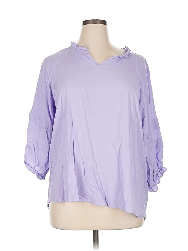 Andree By Unit 3/4 Sleeve Blouse In Purple