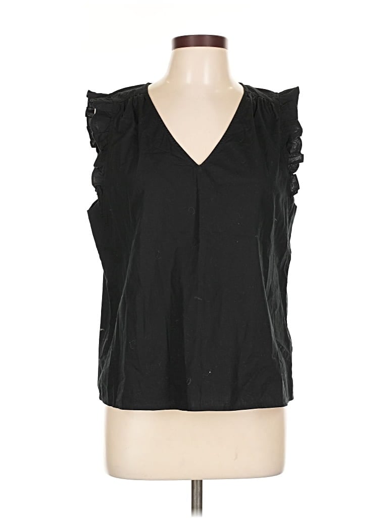 Pre-owned J.crew Factory Store Sleeveless Blouse In Black