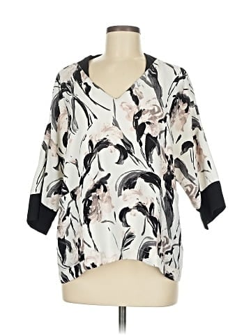 Zara Basic 3/4 Sleeve Blouse (view 1)