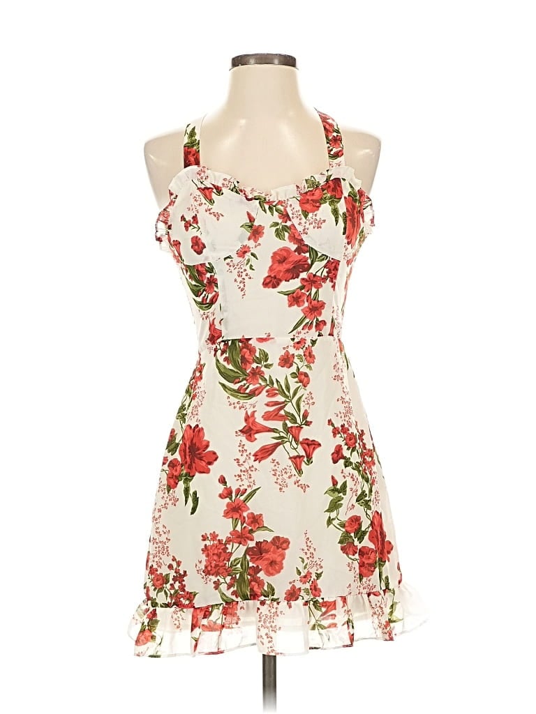 Pre-owned Assorted Brands Cocktail Dress In White