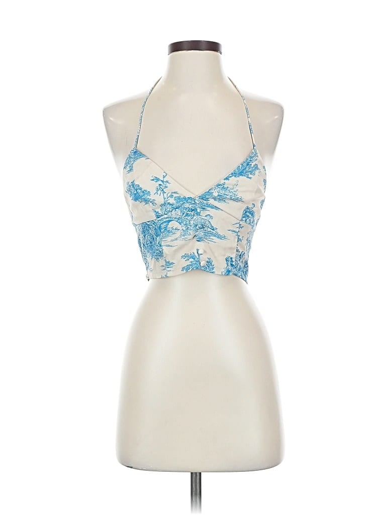 URBAN OUTFITTERS Pre-owned Halter Top Blue Halter Neckline Tops