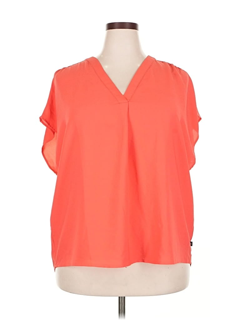 Pre-owned Banana Republic Short Sleeve Blouse In Orange