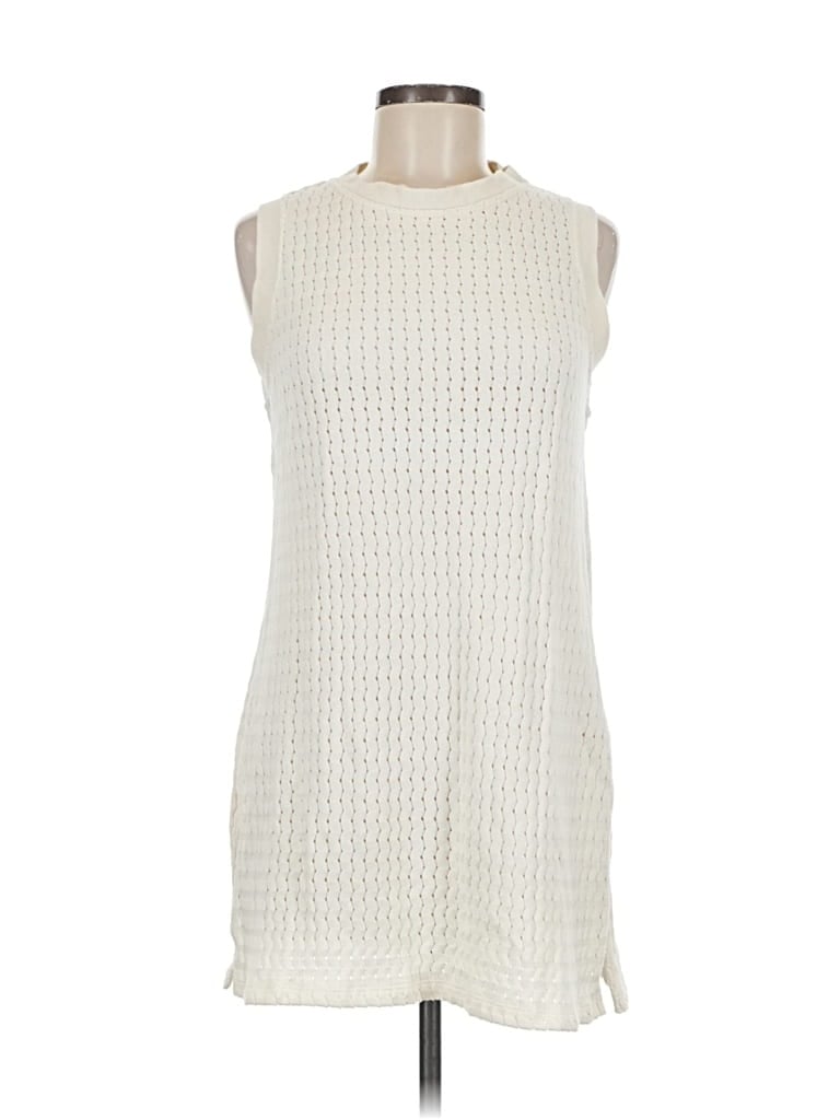Pre-owned Massimo Dutti Casual Dress In White