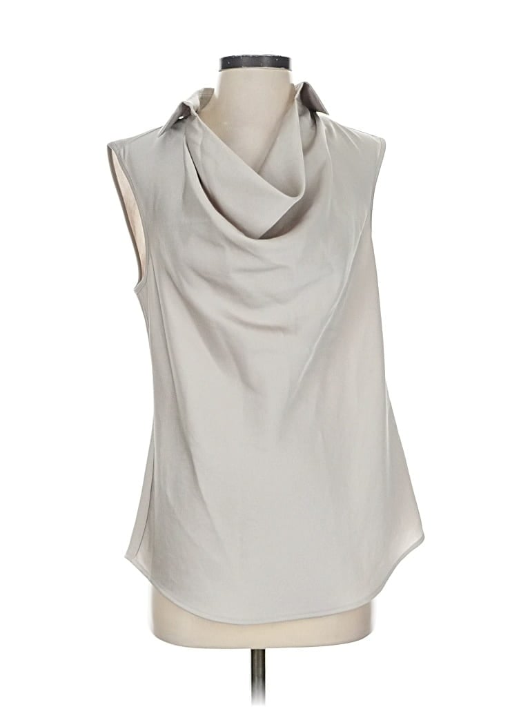 Pre-owned Calvin Klein Sleeveless Blouse In Silver