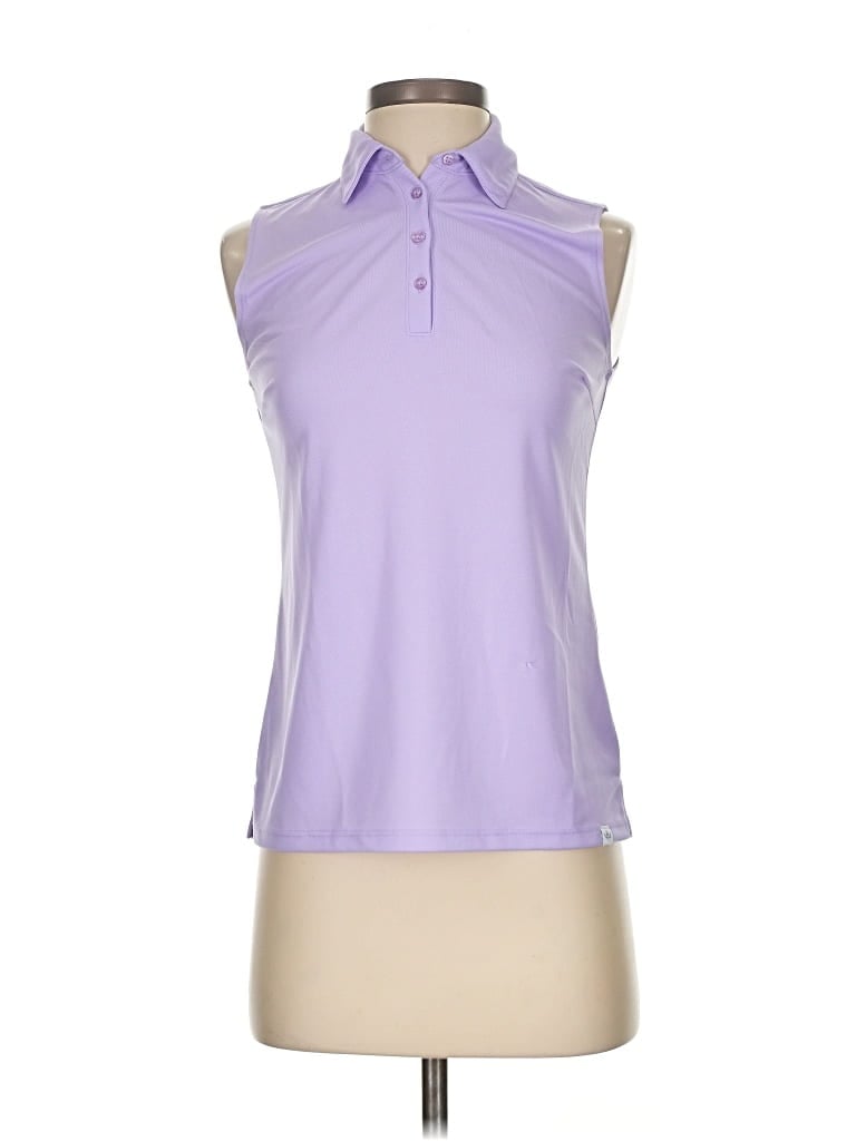 Click to view more detailed imagery on our partner's website Pre-owned Lady Hagen Sleeveless Polo Shirt In Purple