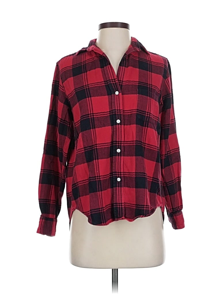 GRAYSON Pre-owned Long Sleeve Button Down Shirt In Red