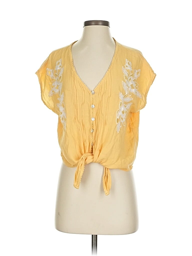 Pre-owned Rip Curl Sleeveless Blouse In Yellow