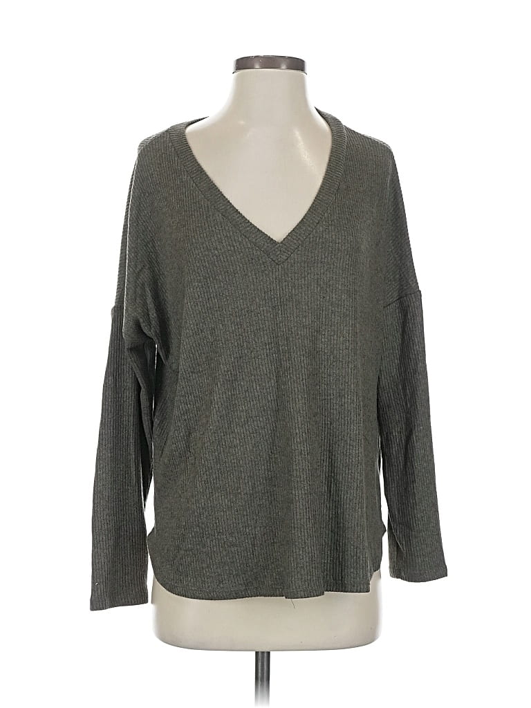 LULUS Pre-owned 3/4 Sleeve T-shirt In Gray