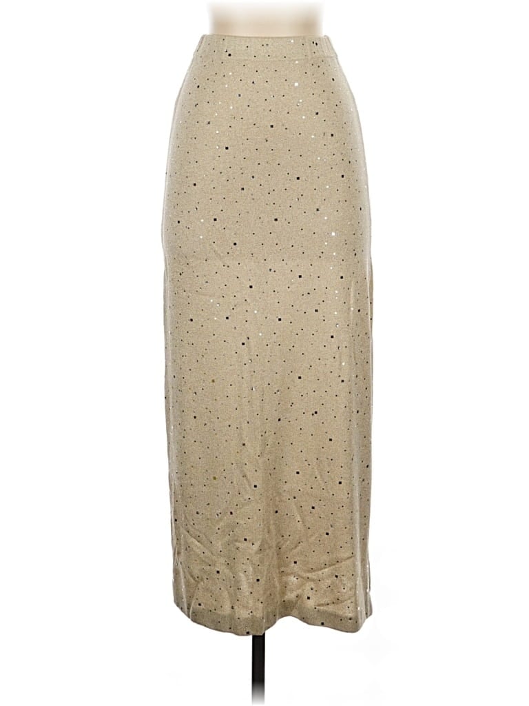 Pre-owned St. John Collection By Marie Gray Formal Skirt In Gold