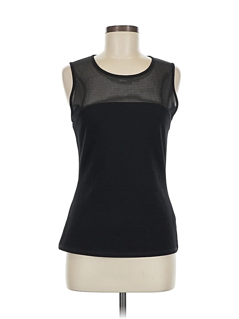 Pre-owned Karen Millen Sleeveless Top Black Scoop Neck Tops