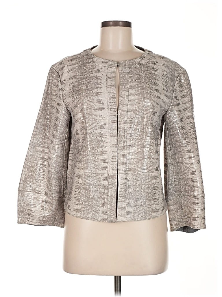 LAFAYETTE 148 Pre-owned Leather Jacket In Silver