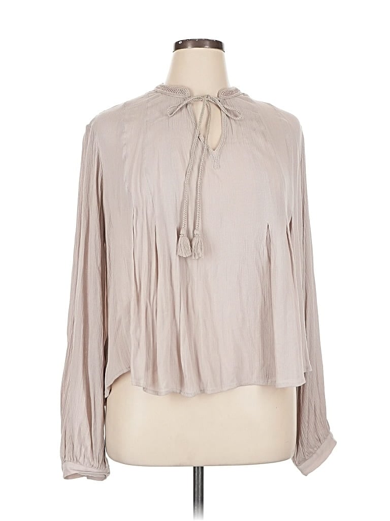 Pre-owned Floreat Long Sleeve Blouse In Gray